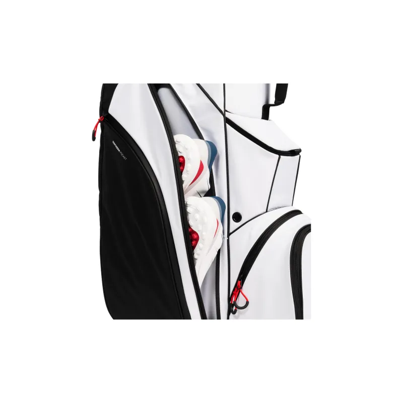 DECATHLON Polyester Golf Trolley Bag For Travel Storage Bag Men's Snow White & Black & Triumph Red-3