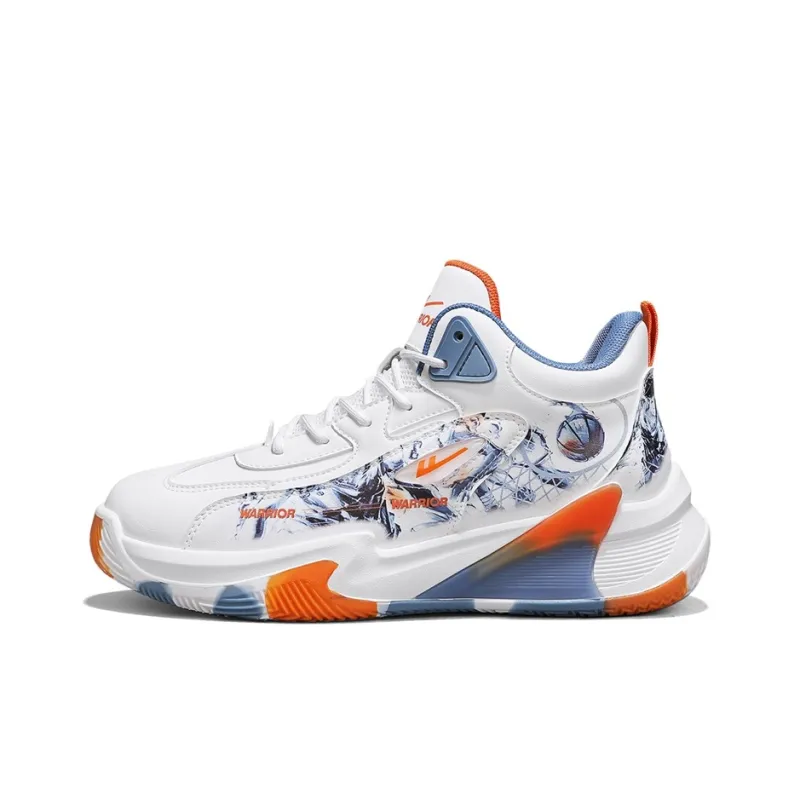 WARRIOR Basketball Shoes Men Low Top Orange-0