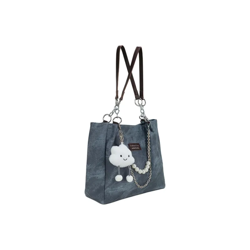 COLINS KEIRS Synthetic Leather Tote Bag, Shoulder Bag Women's Blue-2