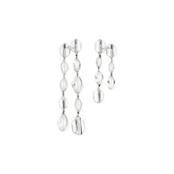 JIL SANDER Resin, Brass Earrings Men's Silver