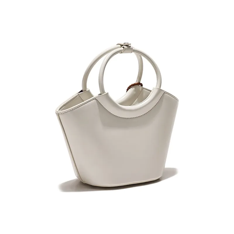 Vigno Synthetic Leather One Shoulder Handbag Women's White/Red/Sambal Color/Black-5