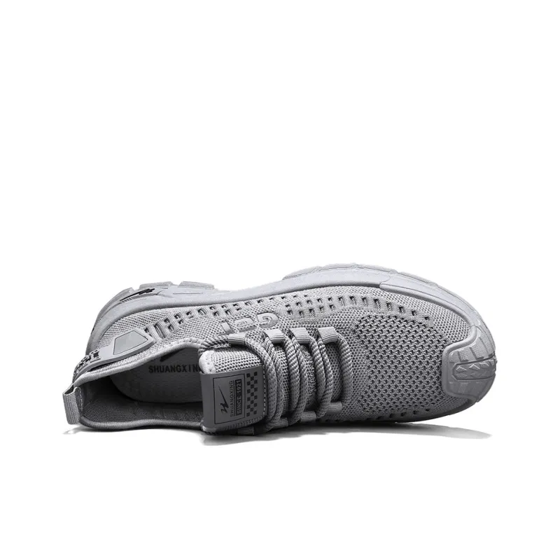 Binary Lightweight And Breathable Low Top Casual Shoes Men's Gray-3