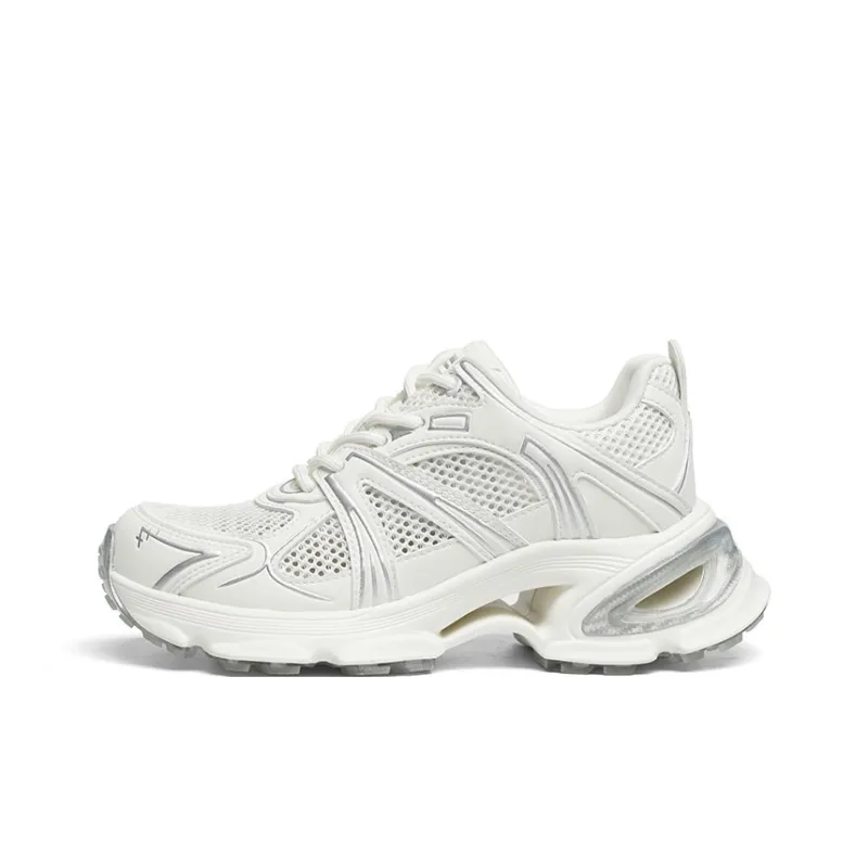 RED DRAGONFLY Height Increasing Abrasion Resistant Slip Resistant Low Top Chunky Sneakers Women's-0