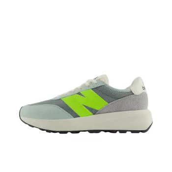 New Balance 370 Abrasion Resistant Low Top Casual Shoes Unisex Green Gray