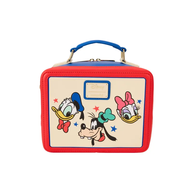 Loungefly Artificial Leather Handbag Women's Red White Blue Patchwork-2