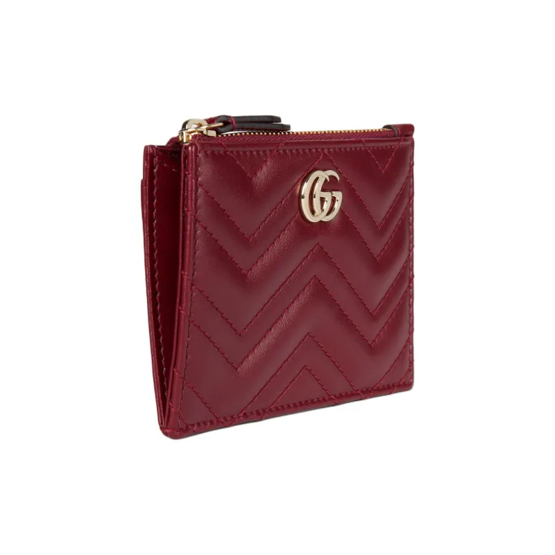 GUCCI GG Marmont Leather Key Pouch Women's Red-2