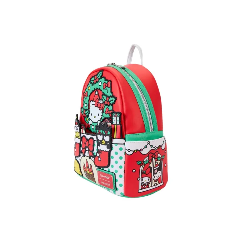 Sanrio Loungefly Collaboration Polyurethane Backpack Mini Women's Red & Multicolor-1