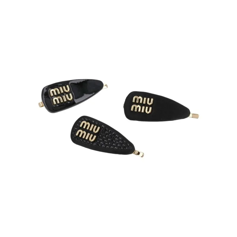 MIU MIU Hair Clips Women's Black-1