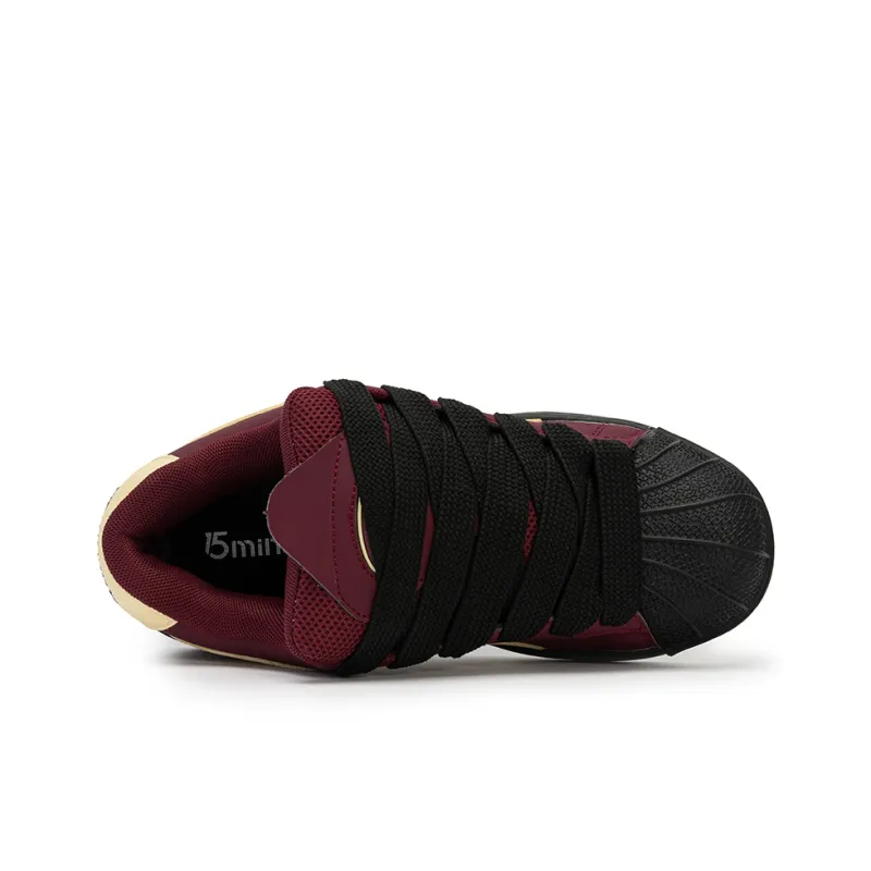 15 MINS Slip Resistant Cushioning Low Top Skateboard Shoes Unisex-38