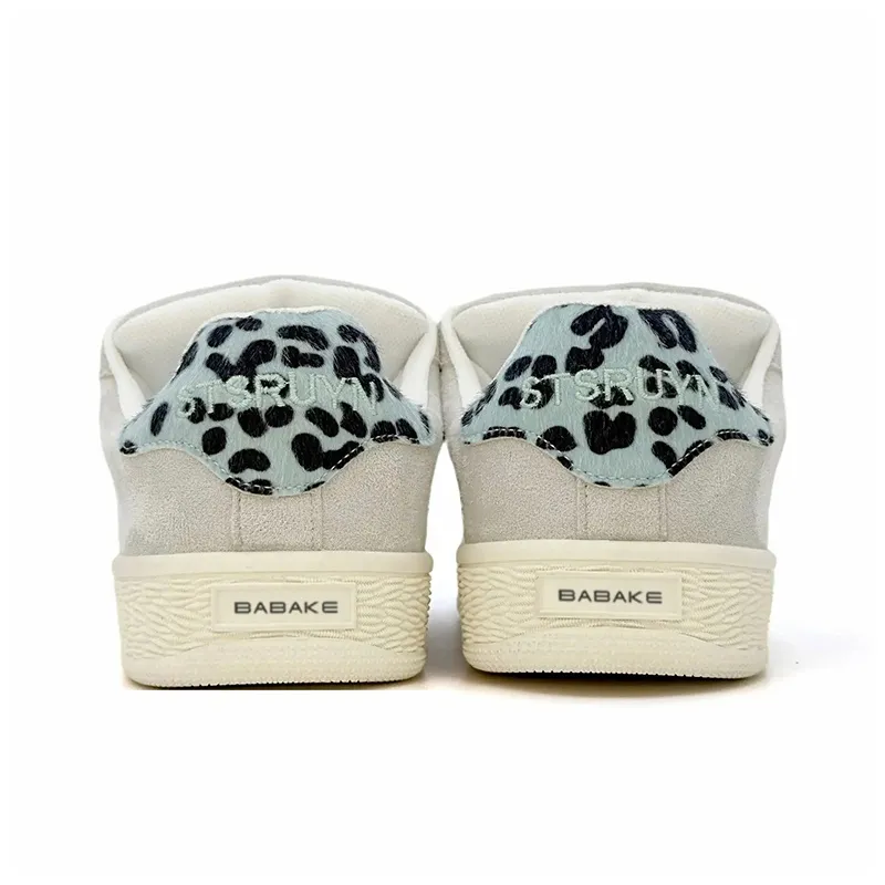 Babak Low Top Skateboard Shoes Women's Pink Leopard Print-6