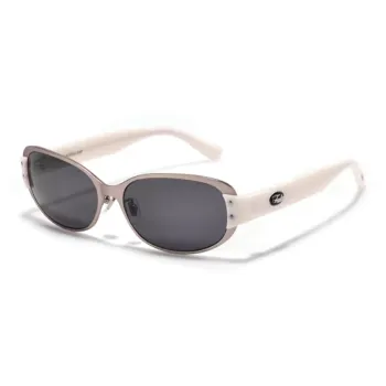 Fakeme Alloy Plate Frame Irregular Shape Sunglasses Unisex White