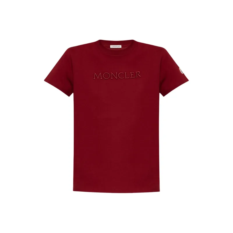 Moncler T Shirt Women's Burgundy-0