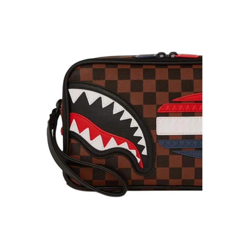 SPRAYGROUND PVC Polyvinyl Chloride Makeup Bag & Travel Storage Bag Men's Brown-4