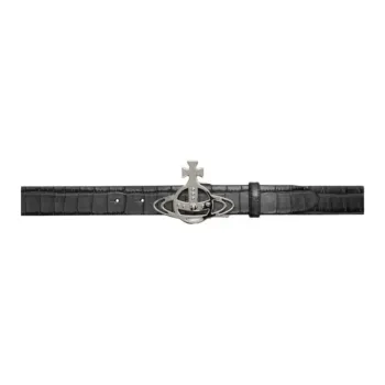 Vivienne Westwood Leather Belts Men's Black Width 3CM