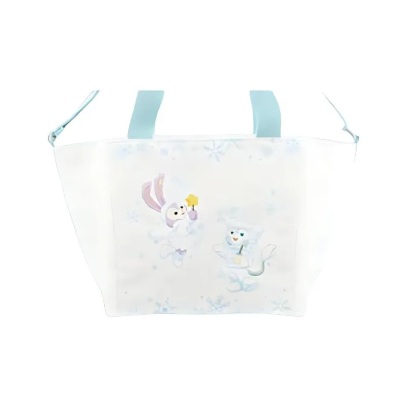 Disney Duffy And Friends Polyester Tote Bag Shopping Bag Shoulder Bag Handbag Unisex White-2
