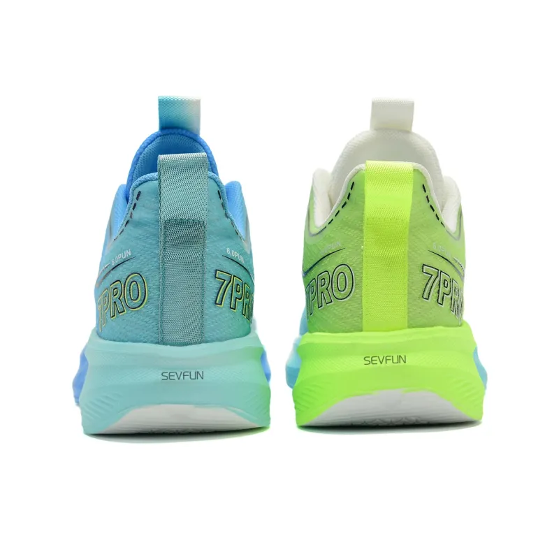 7 SEVFUN Running Shoes Unisex Low Top White/Pink/Green-30
