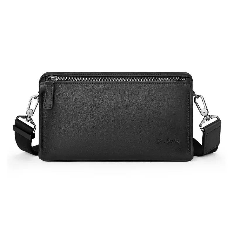 PIERRE CARDIN Cow Leather Shoulder Bag Regular Men's Black-0