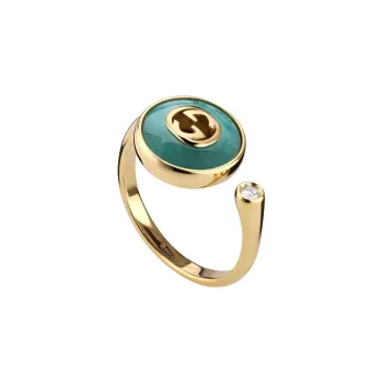 GUCCI 18K Gold, Diamond Rings Unisex Gold