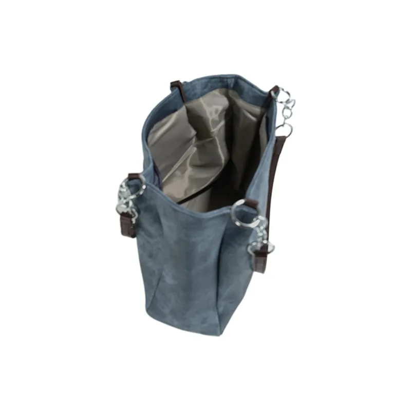 COLINS KEIRS Synthetic Leather Tote Bag, Shoulder Bag Women's Blue-4