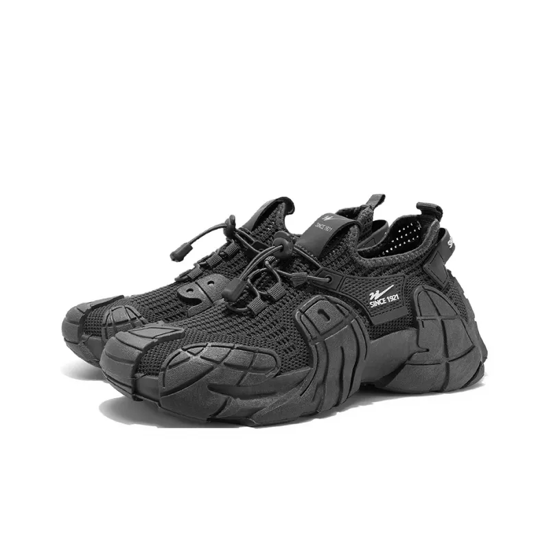 Binary Lightweight And Breathable Low Top Casual Shoes Men's Gray-3