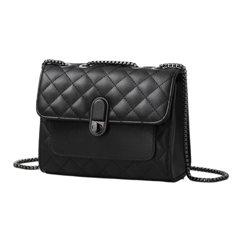 C°BANNER Cow Leather Chain Bag, Shoulder Bag, Crossbody Bag Small Size Women's Black-2