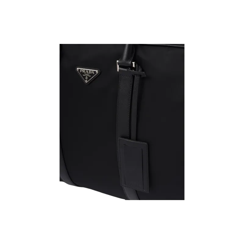 PRADA Re Nylon Recycled Polyamide Handbag, Shoulder Bag, Travel Bag Men's Black-4