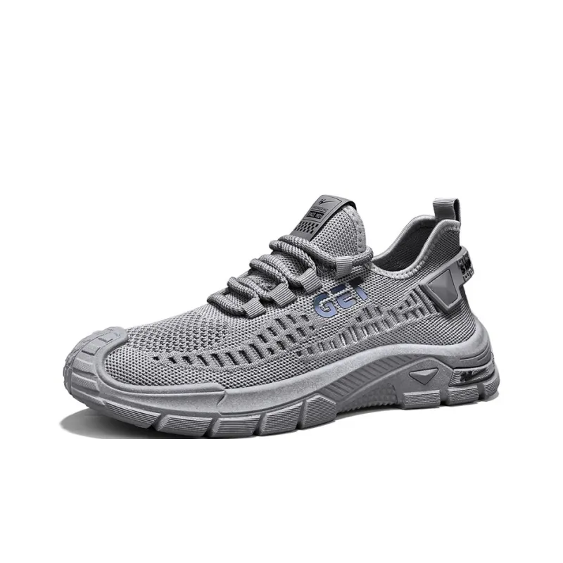 Binary Lightweight And Breathable Low Top Casual Shoes Men's Gray-5