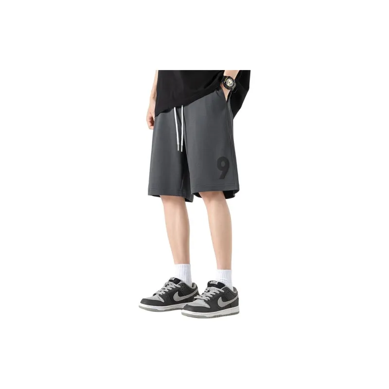 WOOD SOON Trendy Brand Sports Stretch Knee Length Pants Japanese Style Straight Fit Pants Unisex-16