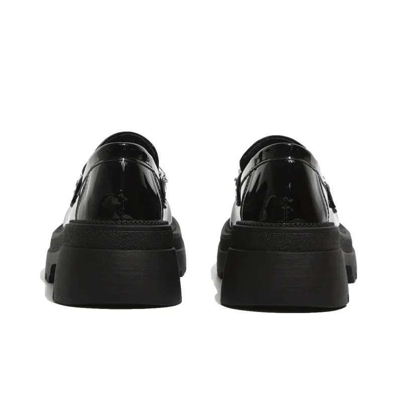 Be Good Horsebit, Chain, Luxury Preppy Style Petite Loafers 6cm Women's Gift Box Set-26