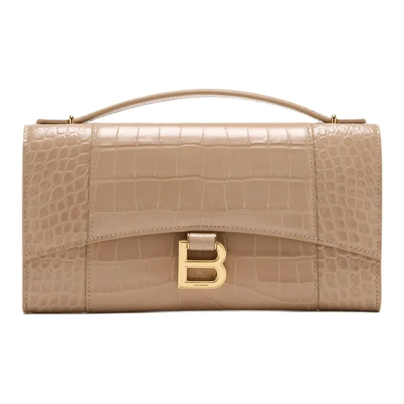 Balenciaga Calfskin Handbag Women's Beige-0