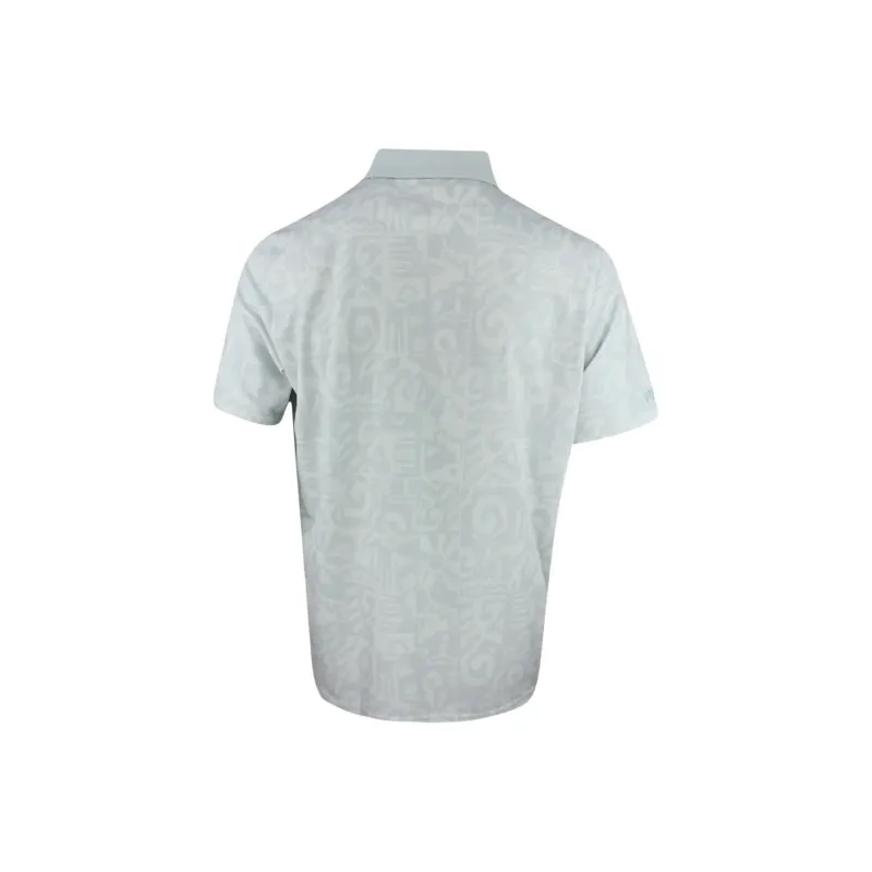 Malbon Golf Polo Shirt Men's Silver Blue-1