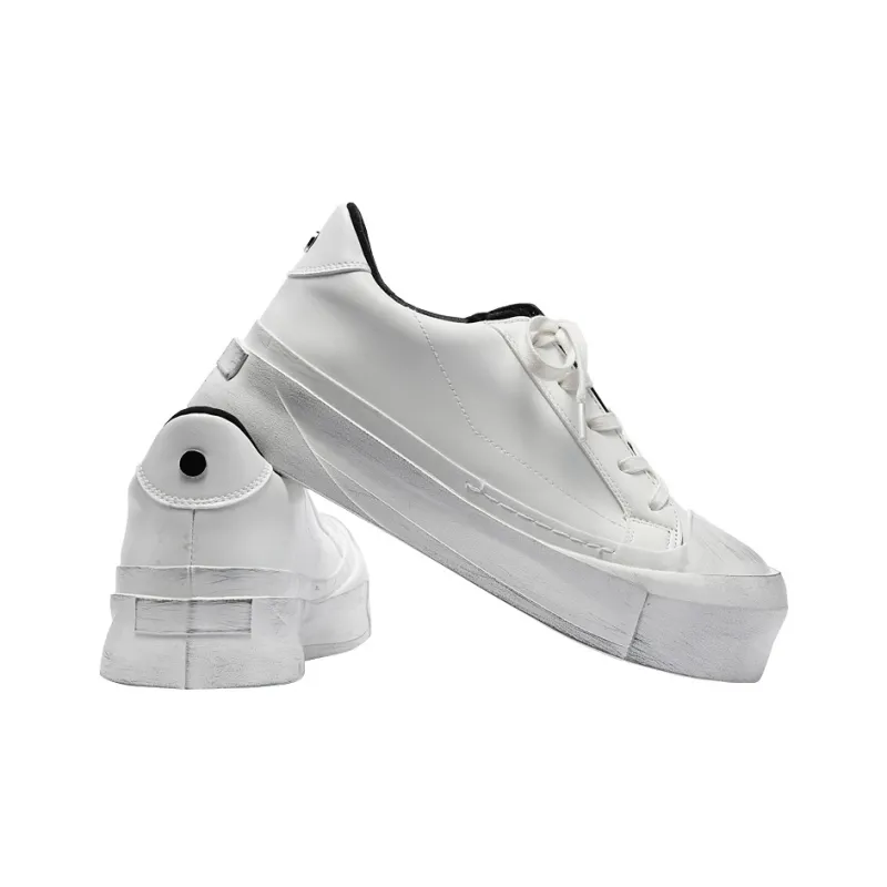 HELIOT EMIL Low Top Skateboard Shoes Men's White/Black-1