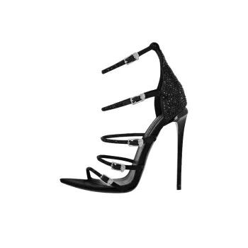PHILIPP PLEIN One Strap Sandals 12cm Women's Black