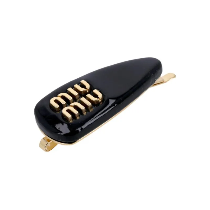 MIU MIU Hair Clips Women's Black-2