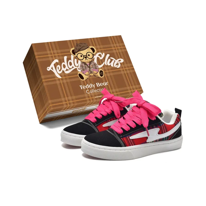 Teddy Bear Collection Slip Resistant Shock Absorbers With Abrasion Resistant Properties Low Top Skateboard Shoes Unisex-87