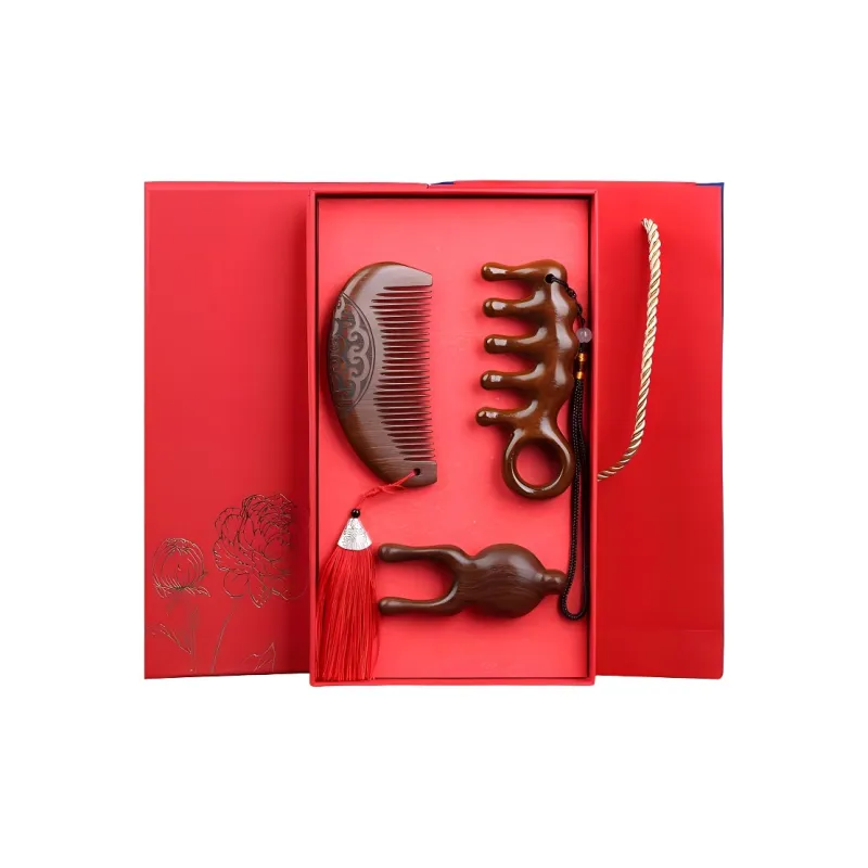 Future Maple Sandalwood Comb Clothing Sets Employee Customer Business Box Practical Unblock, Meridians-0