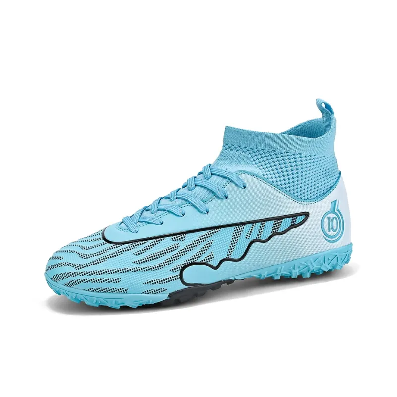 BIANSULONG FG Rubber Long Studs Artificial Ground Breathable Support Impact Resistant Soccer Shoes Unisex-26