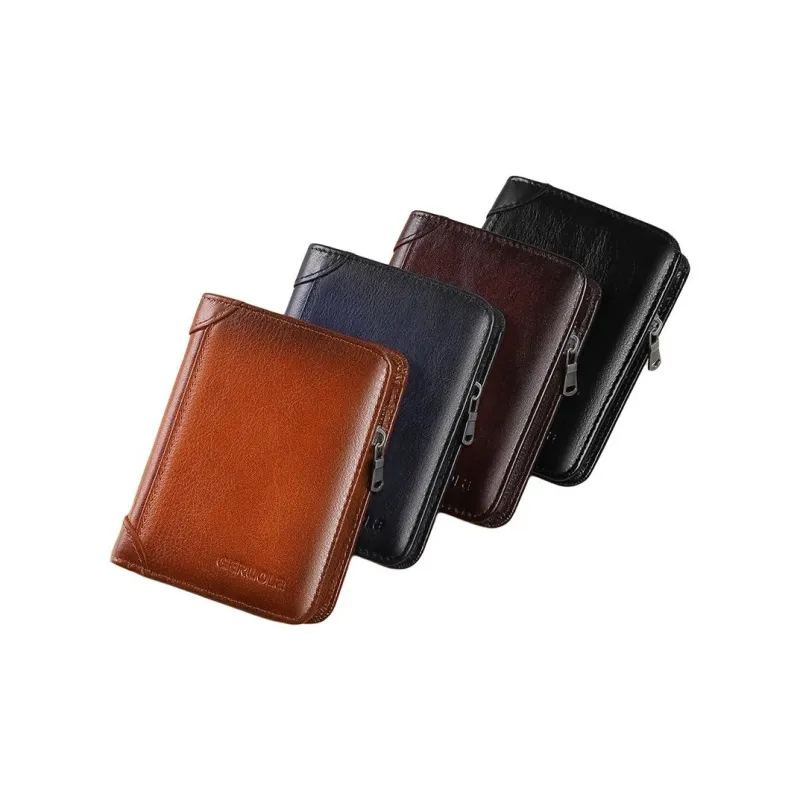 Gorora Top Grain Cow Leather Wallet Regular Men's Multicolor-2