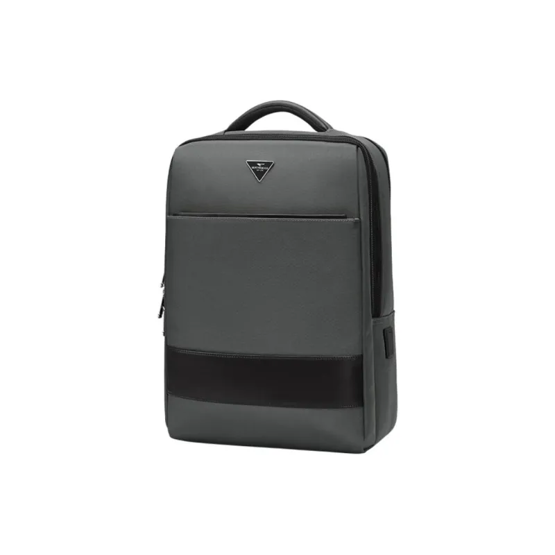 SEPTWOLVES Synthetic Leather Backpack Men's Gray-1
