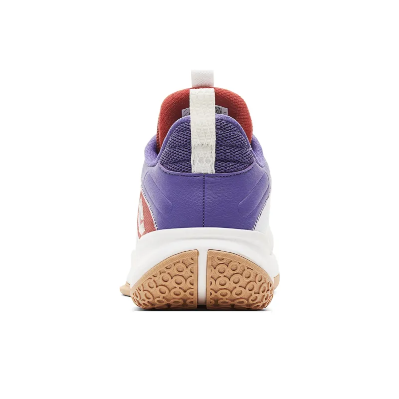 PEAK Lan Qie Basketball Shoes Men Low Top Super Light White Red-4
