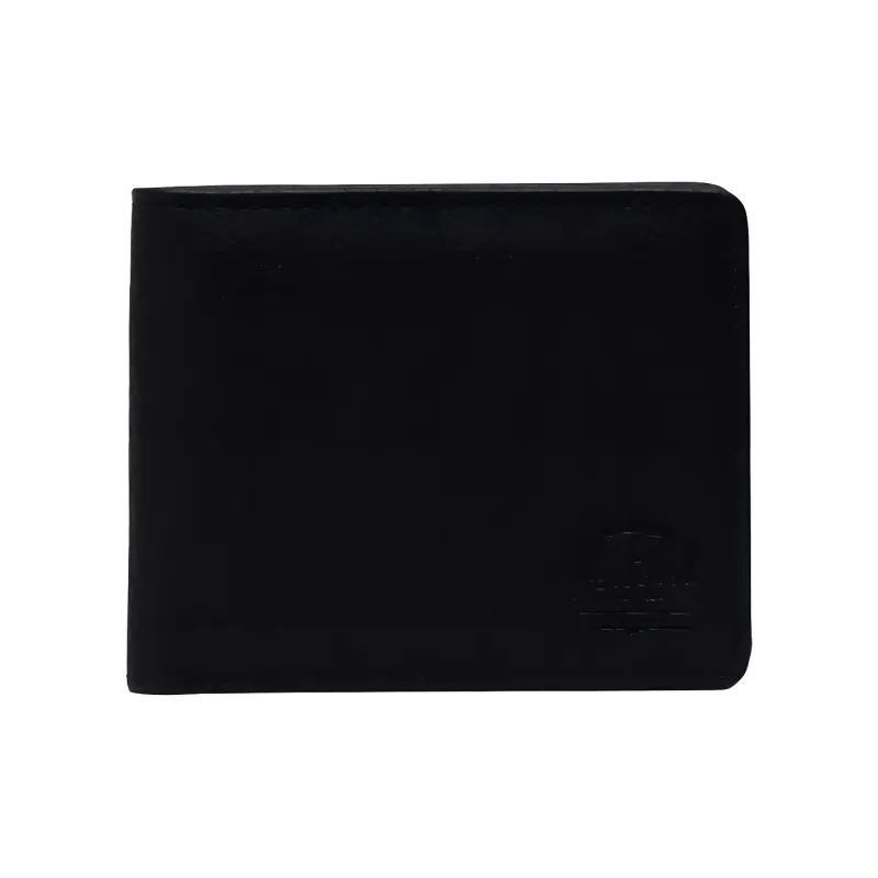 Herschel Litchi Grain Vegan Leather Wallet Unisex Black-0