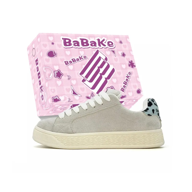 Babak Low Top Skateboard Shoes Women's Pink Leopard Print-4