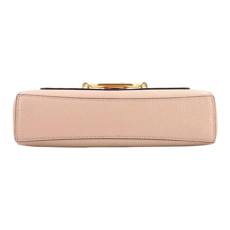 COACH Jade PVC Shoulder Bag, Portable Crossbody Bag Medium Size Women's Khaki & Light Orange-3