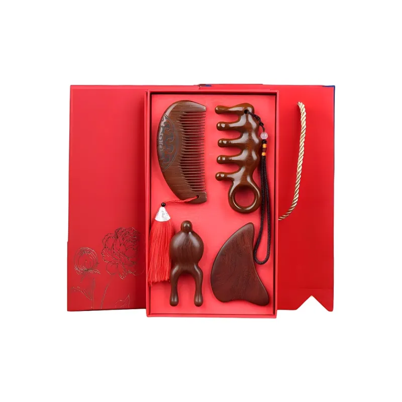 Future Maple Sandalwood Comb Clothing Sets Employee Customer Business Box Practical Unblock, Meridians-8