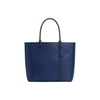 COACH Leather Tote Bag, Shopping Bag, Handbag Tubas Men's Dark Blue