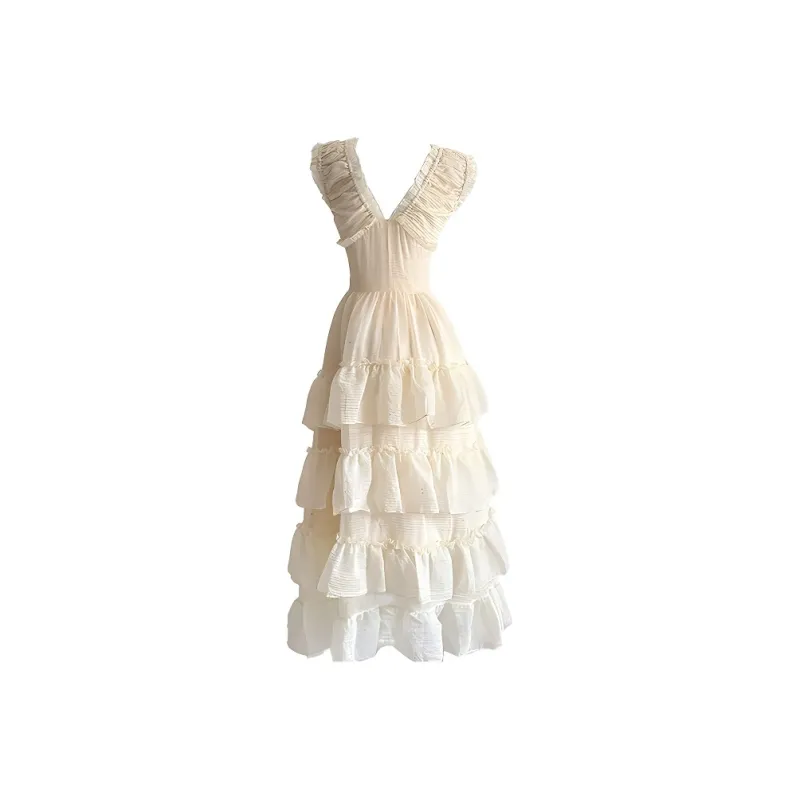 Flowers In Water Sleeveless Dress Women's-1