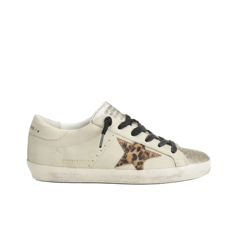 Golden Goose Super Star Low Top Skateboard Shoes Women's Beige-1