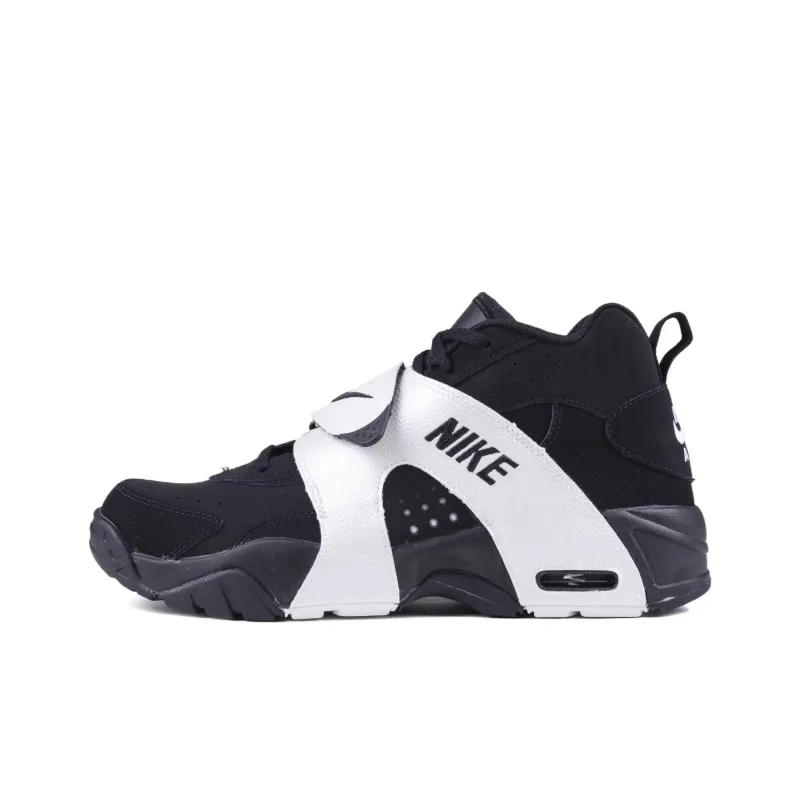 Nike Air Veer Abrasion Resistant Mid Top Basketball Shoes Men's Black White-0