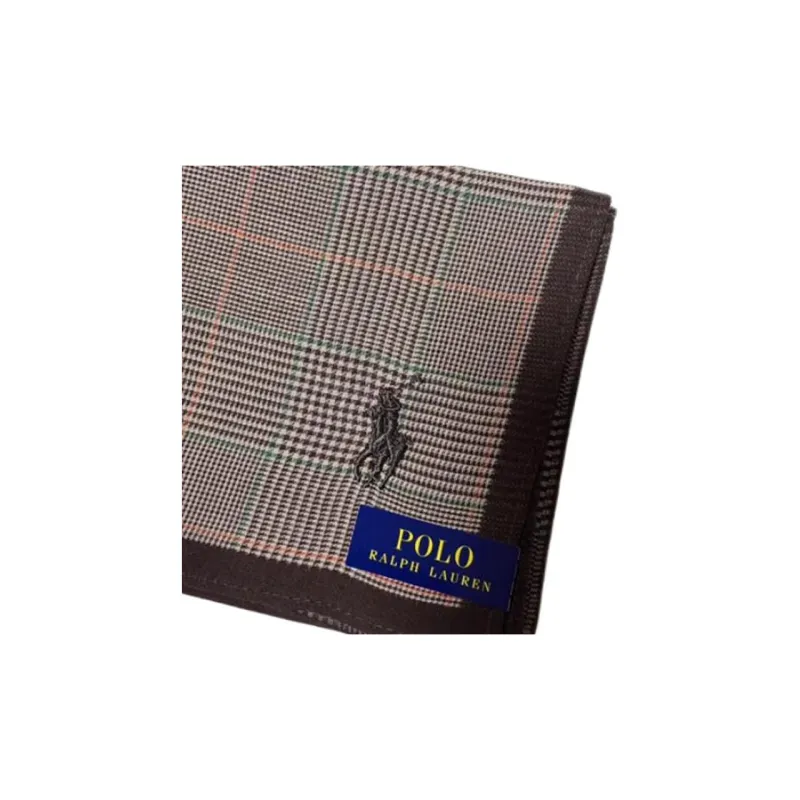 Polo Ralph Lauren 100% Cotton Silk Scarves Unisex Umber-1