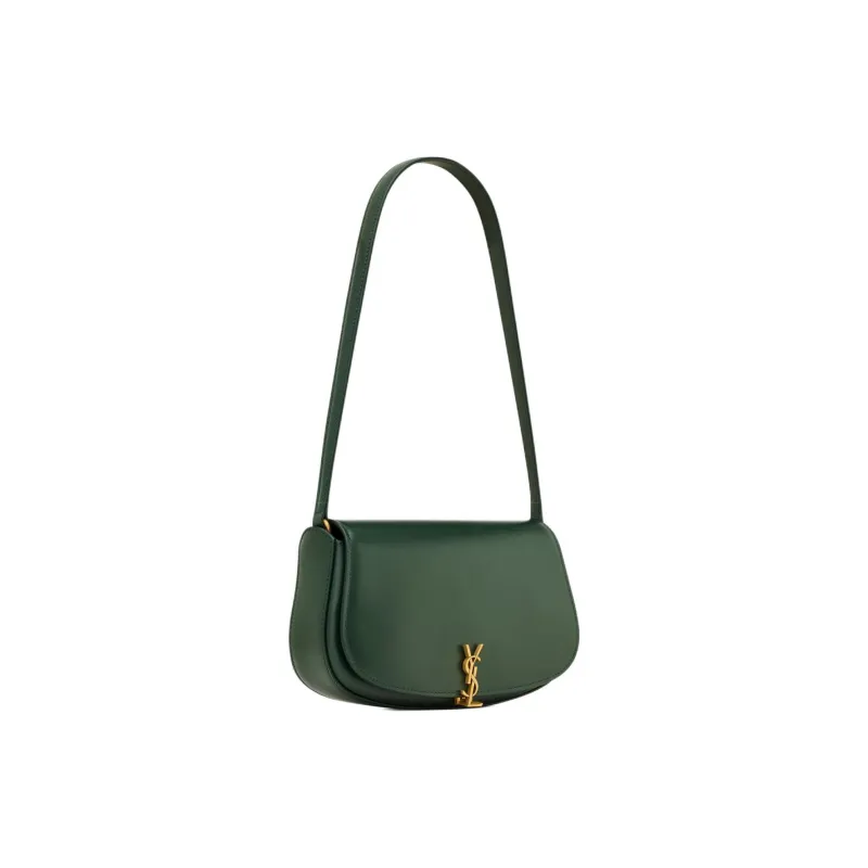 SAINT LAURENT Cow Leather Handbag, Shoulder Bag Mini Women's Dark Green-1